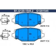 Тормозные колодки дисковые, комплект GALFER 7 8Q6LB 1440635807 B1.G120-1545.2