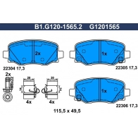 Тормозные колодки дисковые, комплект GALFER Jeep Renegade 6Y KAFLL B1.G120-1565.2