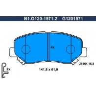 Тормозные колодки дисковые, комплект GALFER Mazda CX-5 (KF) 2 Кроссовер 2.0 AWD 150 л.с. 2018 – 2025 TR43 KT B1.G120-1571.2