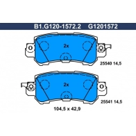 Тормозные колодки дисковые, комплект GALFER Mazda CX-3 (DK) 1 Кроссовер B1.G120-1572.2 8GT9 L