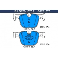 Тормозные колодки дисковые, комплект GALFER 41YR X Bmw 4 (F33) 1 Кабриолет 3.0 435 d xDrive 313 л.с. 2014 – 2025 B1.G120-1575.2