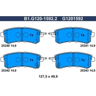 Тормозные колодки дисковые, комплект GALFER GOA3N 5C B1.G120-1592.2 1440635829