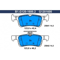 Тормозные колодки дисковые, комплект GALFER Ford Fiesta 7 (ST) Хэтчбек 1.1 Ti-VCT 75 л.с. 2019 – 2024 B1.G120-1600.2 R 1G0GM