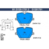 Тормозные колодки дисковые, комплект GALFER 1440635848 B1.G120-1701.2 YJOI W