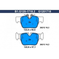 Тормозные колодки дисковые, комплект GALFER 1440635850 9ARUYB 3 B1.G120-1718.2