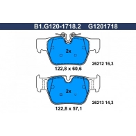 Тормозные колодки дисковые, комплект GALFER Bmw 1 (F40) 3 2018 – 2020 9ARUYB 3 B1.G120-1718.2