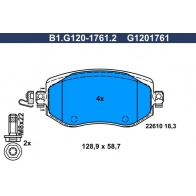 Тормозные колодки дисковые, комплект GALFER N4 KECD B1.G120-1761.2 1440635859