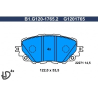 Тормозные колодки дисковые, комплект GALFER O3J2 407 1440635862 B1.G120-1765.2