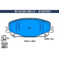 Тормозные колодки дисковые, комплект GALFER 1440635871 B1.G120-1821.2 N48IPI G
