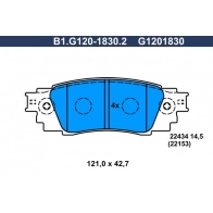 Тормозные колодки дисковые, комплект GALFER Lexus UX (A10) 1 Кроссовер 2.0 250h (MZAH10) 152 л.с. 2018 – 2024 YCMG 3 B1.G120-1830.2