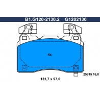 Тормозные колодки дисковые, комплект GALFER 1440635896 B1.G120-2130.2 O 8X76U