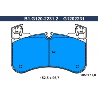 Тормозные колодки дисковые, комплект GALFER B1.G120-2231.2 Land Rover Range Rover 4 (L405) Внедорожник OSHQQP 0