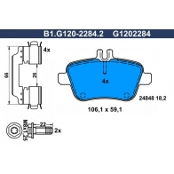 Тормозные колодки дисковые, комплект GALFER B1.G120-2284.2 5R9C4 19 1440635914