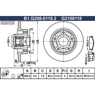 Тормозной диск GALFER 4 25SC 1440635948 B1.G208-0118.2