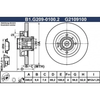 Тормозной диск GALFER OM LFP B1.G209-0100.2 1440635949