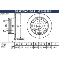 Тормозной диск GALFER B1.G209-0166.1 1440635958 EA8 688