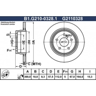 Тормозной диск GALFER JATY T B1.G210-0328.1 1440635988