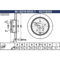 Тормозной диск GALFER 1440635993 D5GMX LP B1.G210-0333.1