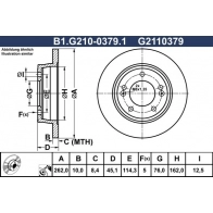 Тормозной диск GALFER 1440636003 B1.G210-0379.1 28 O2ZPG