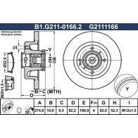 Тормозной диск GALFER 03J 5A2 1440636015 B1.G211-0166.2