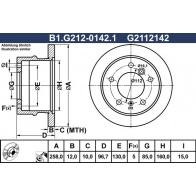 Тормозной диск GALFER QKCH RL 1440636023 B1.G212-0142.1