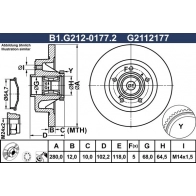 Тормозной диск GALFER B1.G212-0177.2 SY WW7 1440636032