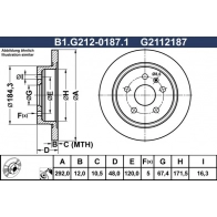 Тормозной диск GALFER 1440636034 ID HK4T2 B1.G212-0187.1