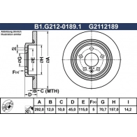 Тормозной диск GALFER DJP X1 B1.G212-0189.1 1440636036