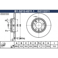 Тормозной диск GALFER 1440636040 N38HDO S B1.G212-0211.1
