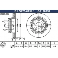 Тормозной диск GALFER B1.G220-0154.1 N WBMIJ 1440636068