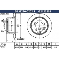 Тормозной диск GALFER B1.G220-0202.1 1440636072 BVFV R
