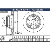 Тормозной диск GALFER 1440636078 UK 49R3N B1.G220-0240.1