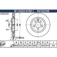 Тормозной диск GALFER B1.G222-0100.1 1440636083 QVAC 0