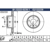 Тормозной диск GALFER 1440636097 QSI 16R B1.G222-0239.1