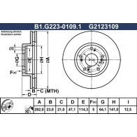 Тормозной диск GALFER AWNAH V 1440636116 B1.G223-0109.1