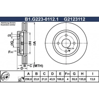 Тормозной диск GALFER 1440636119 HSLDZ YO B1.G223-0112.1