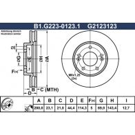 Тормозной диск GALFER 4DX 04 B1.G223-0123.1 1440636123