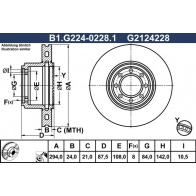 Тормозной диск GALFER HCA I9FQ 1440636141 B1.G224-0228.1