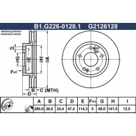 Тормозной диск GALFER B1.G226-0128.1 1440636166 PNY JO7
