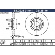 Тормозной диск GALFER 1440636171 CPR CN B1.G226-0140.1