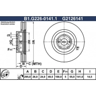 Тормозной диск GALFER 5 QIE8R 1440636172 B1.G226-0141.1