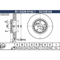 Тормозной диск GALFER VA88P P 1440636173 B1.G226-0142.1