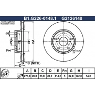 Тормозной диск GALFER 1440636175 B5 50DJ B1.G226-0148.1