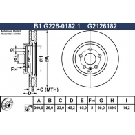 Тормозной диск GALFER B1.G226-0182.1 1440636183 R4C H0