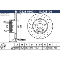 Тормозной диск GALFER B1.G228-0100.1 4V WYJ 1440636188