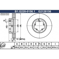 Тормозной диск GALFER PTXDS B B1.G228-0156.1 1440636199