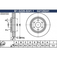 Тормозной диск GALFER 9LBS ED B1.G228-0241.1 1440636217