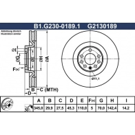 Тормозной диск GALFER DLP4OR 2 B1.G230-0189.1 1440636233