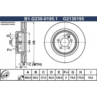 Тормозной диск GALFER B1.G230-0195.1 RDLGX H 1440636235
