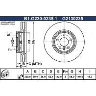 Тормозной диск GALFER 1440636245 NX6C EZM B1.G230-0235.1